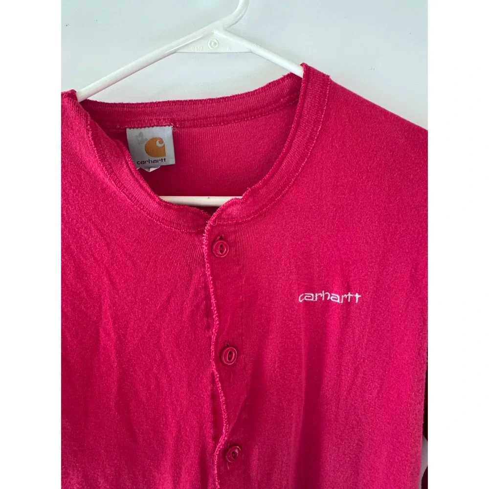 Vintage Carhartt Red Union Suit Thermal One Piece Long John K12‎ Mens Large